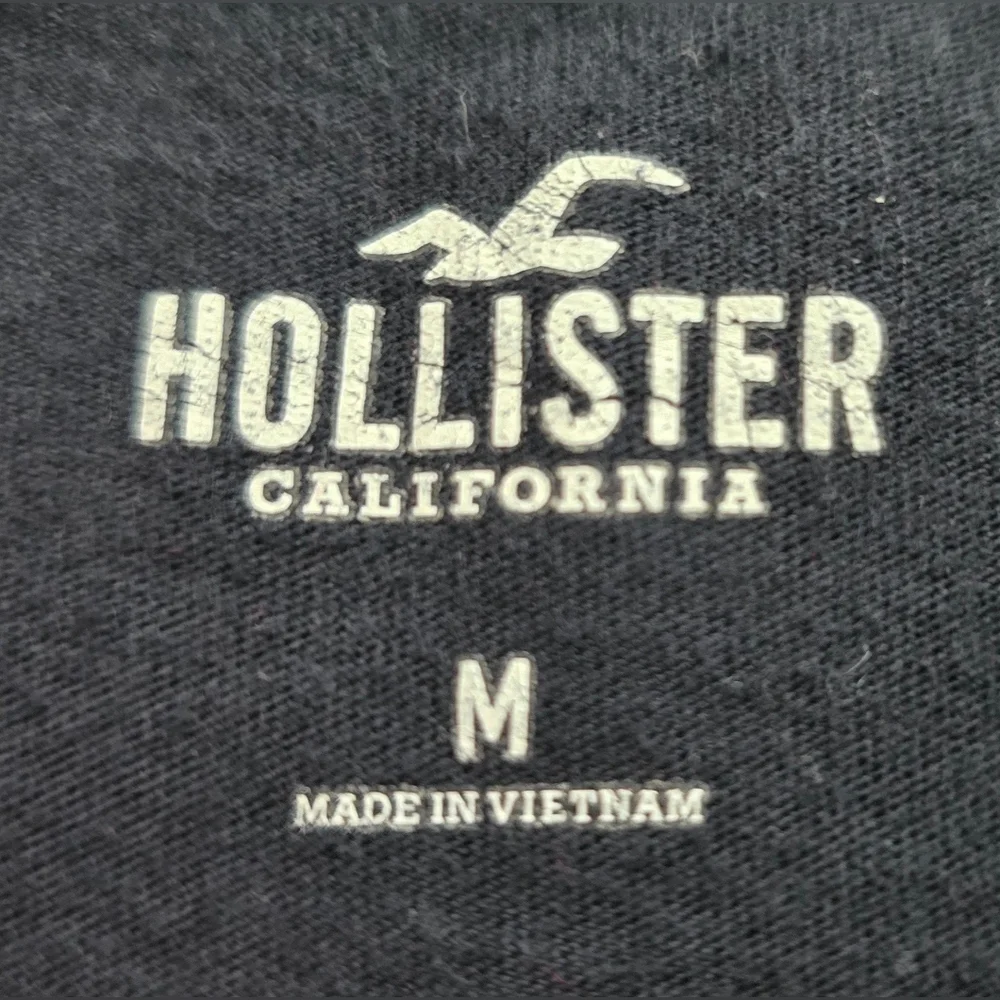 ✨Hollister Graphic Tee Southern California Logo Black Blue T-Shirt Size M Casual - Picture 3 of 4